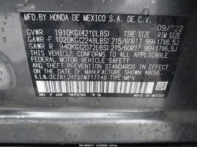 Honda HR-V Awd Ex-l Image 9