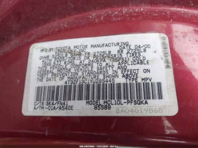 Toyota Sienna Le Image 5