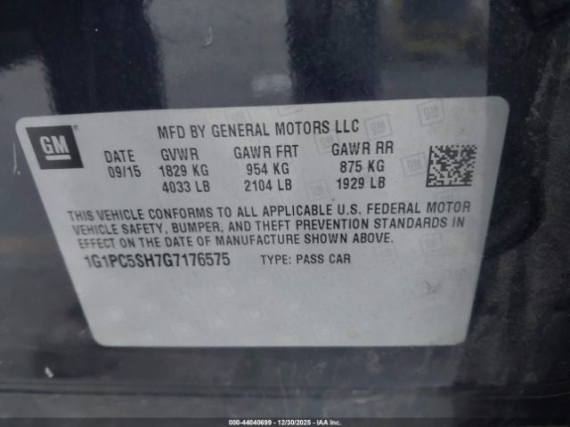 Chevrolet Cruze Ls Auto Image 3