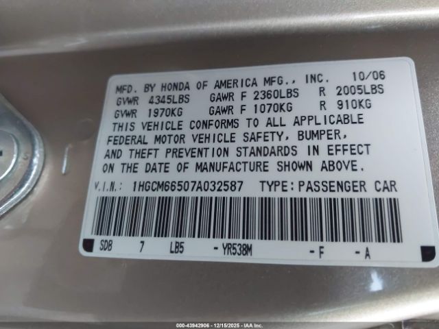 Honda Accord 3.0 Ex Image 9