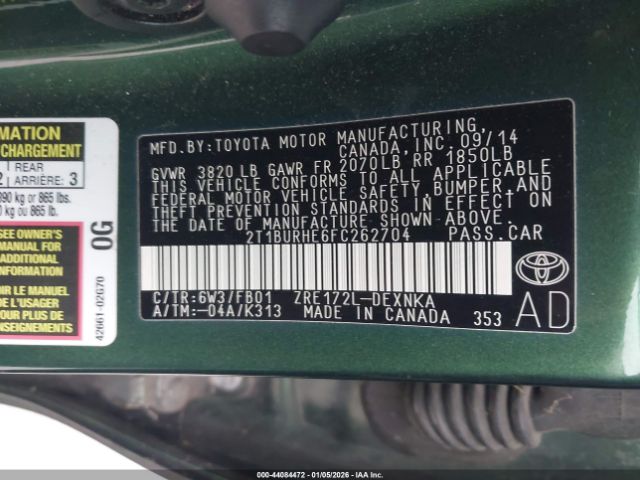 Toyota Corolla Le Plus Image 9